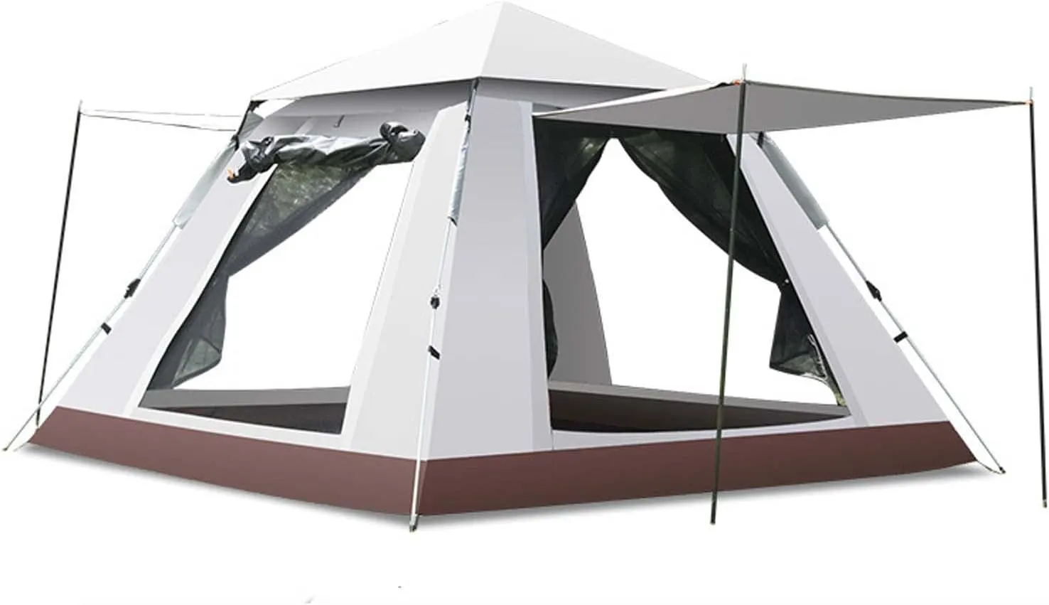 Pop Up Camping Tent 104x104x75 inch, 2/4/6 Person Dome Tent, Waterproof Windproof Easy Setup Tents, Lightweight Outdoor Tent for Backpacking, Easy Set-up Double Layer Tent for 4 Season