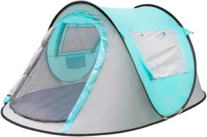 Pop Up Tent 2 Person, Easy Set Up Automatic Family Travel Tents, Instant Easy Popup Beach Tent with Carry Bag for Outdoors Hiking Fishing Traveling Beach Vacation