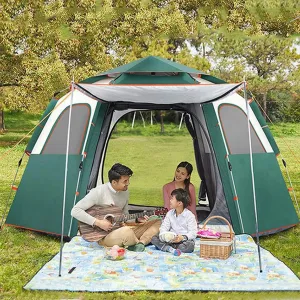 Pop Up Tents for Camping 4 Person Tent with Moisture Proof Mat,Festival Essential Family Tents Backpacking Tent,Waterproof, Automatic Setup,for Outdoor Picnic Beach (Size : S Style)
