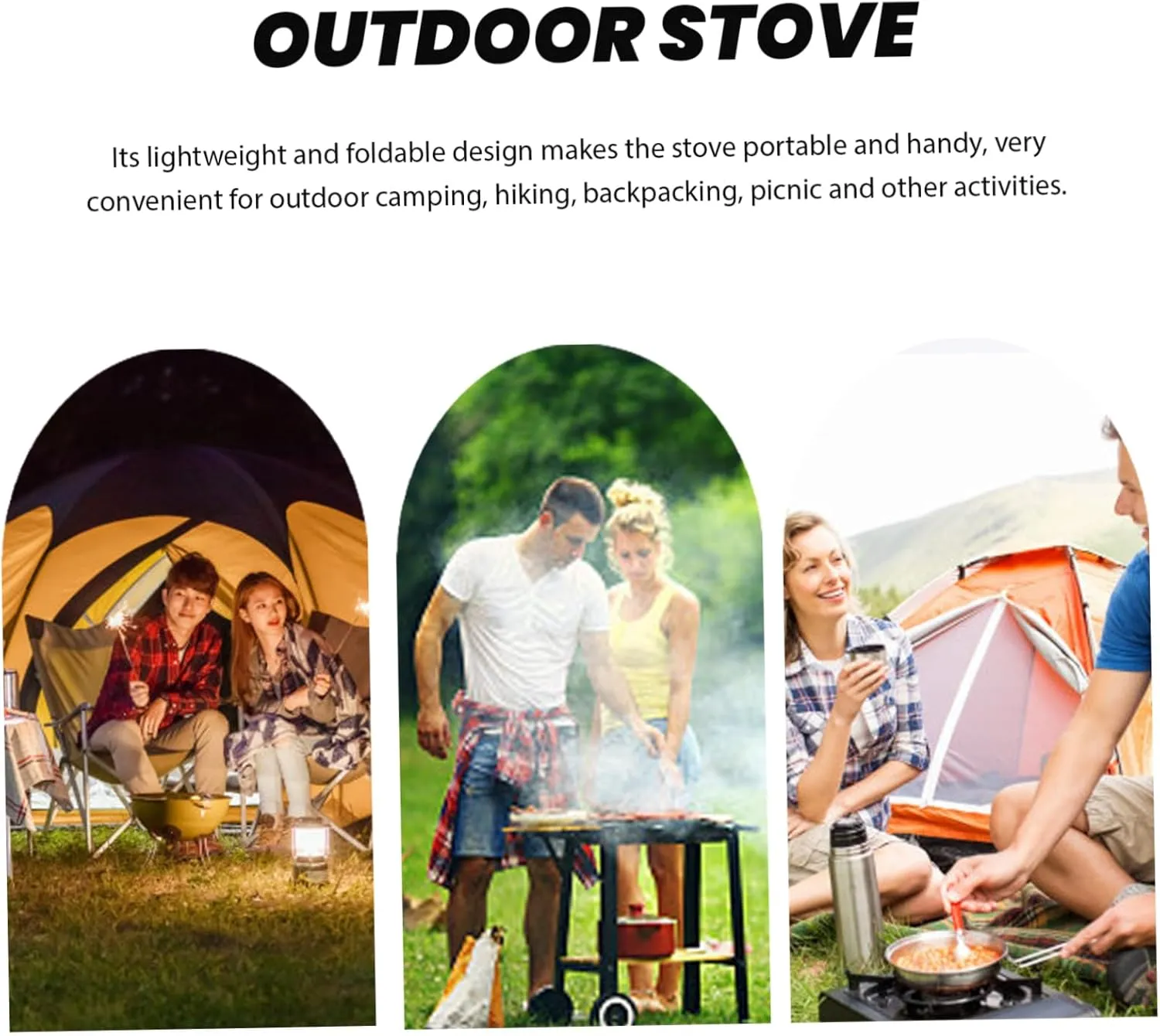 POPETPOP 2pcs Folding Mini Stainless Steel Camping Stove Portable Leak Gas Cooker Enhanced Heat Resistance for Outdoor Cooking and Picnic Use