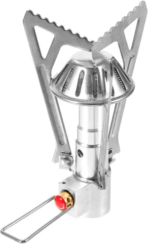 POPETPOP 2pcs Folding Mini Stainless Steel Camping Stove Portable Leak Gas Cooker Enhanced Heat Resistance for Outdoor Cooking and Picnic Use