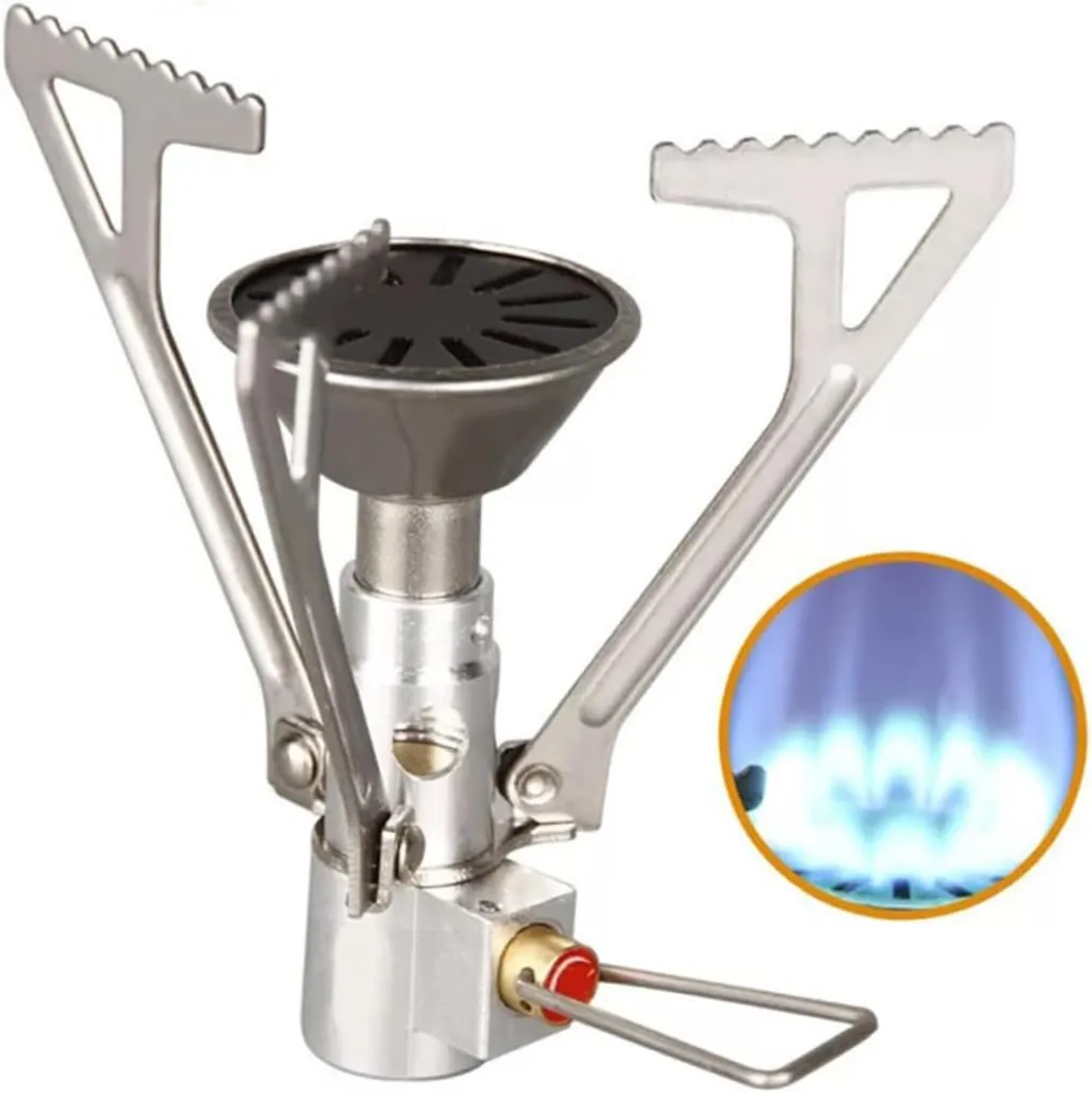POPETPOP 3 Pcs Mini Stainless Steel Gas Cooker 1l Boil in 6min Leakproof Design for Camping Picnic