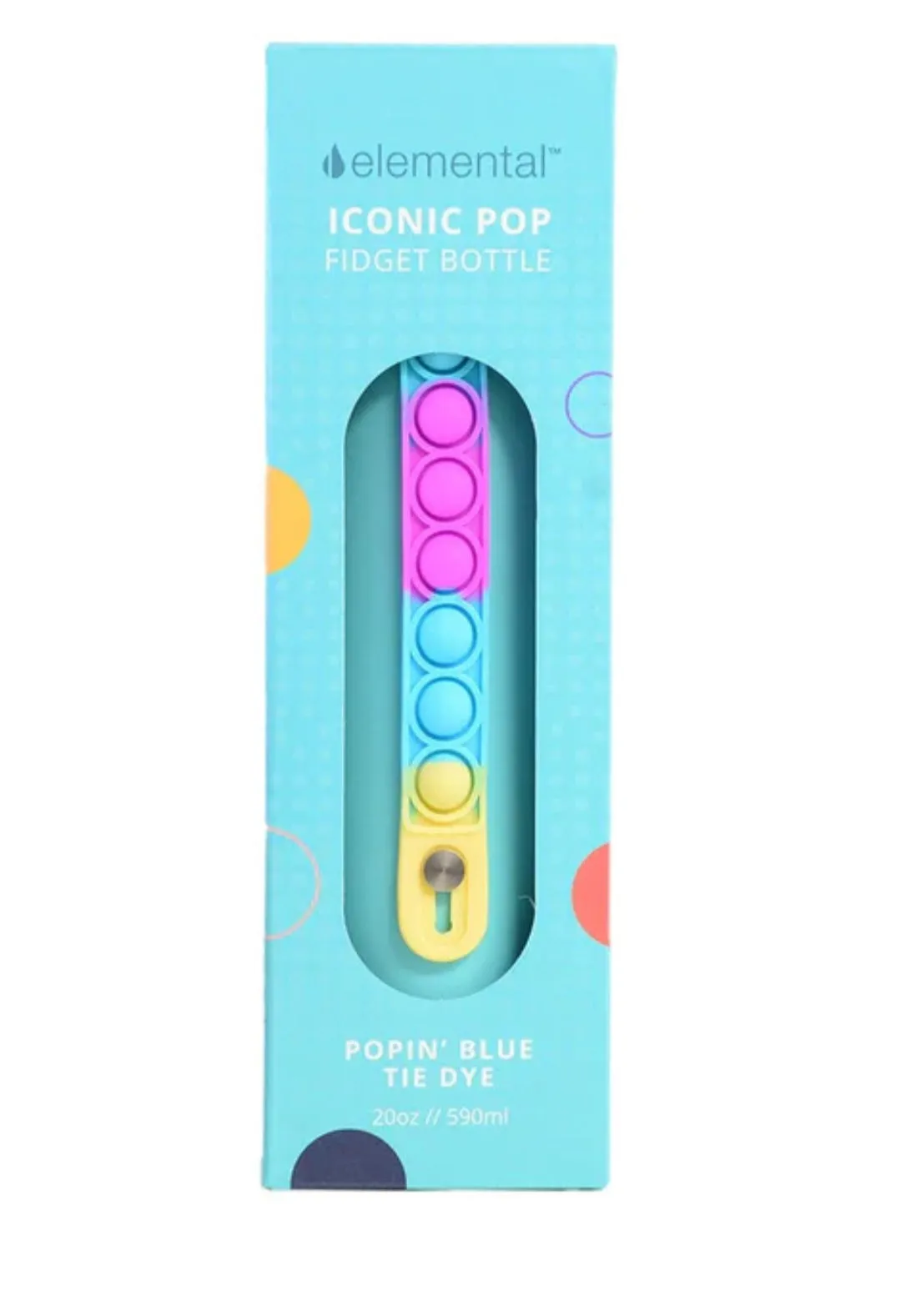 Poppin' Blue Tye Dye 20oz Iconic Pop Elemental Bottle