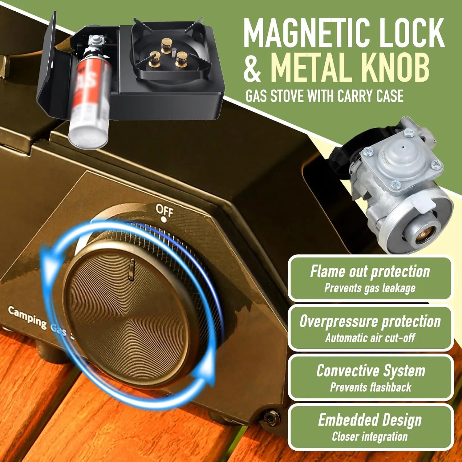 Portable 3 Burners Outdoor Camping Stove by Buerk