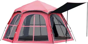 Portable 4-Season Blackout Camping Tent, Two Person Tent, Hiking Tents, 360° Panoramic Design, Weatherproof Camping Gear