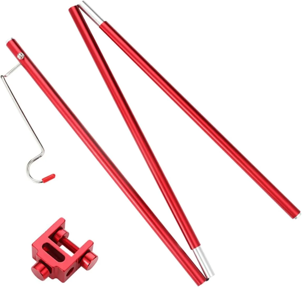 Portable Aluminum Alloy Light Pole Stand for Outdoor Camping Lightweight Folding Lantern Support for Beach Picnic Hiking and Travel Multi Purpose Stable Design