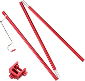 Portable Aluminum Alloy Light Pole Stand for Outdoor Camping Lightweight Folding Lantern Support for Beach Picnic Hiking and Travel Multi Purpose Stable Design