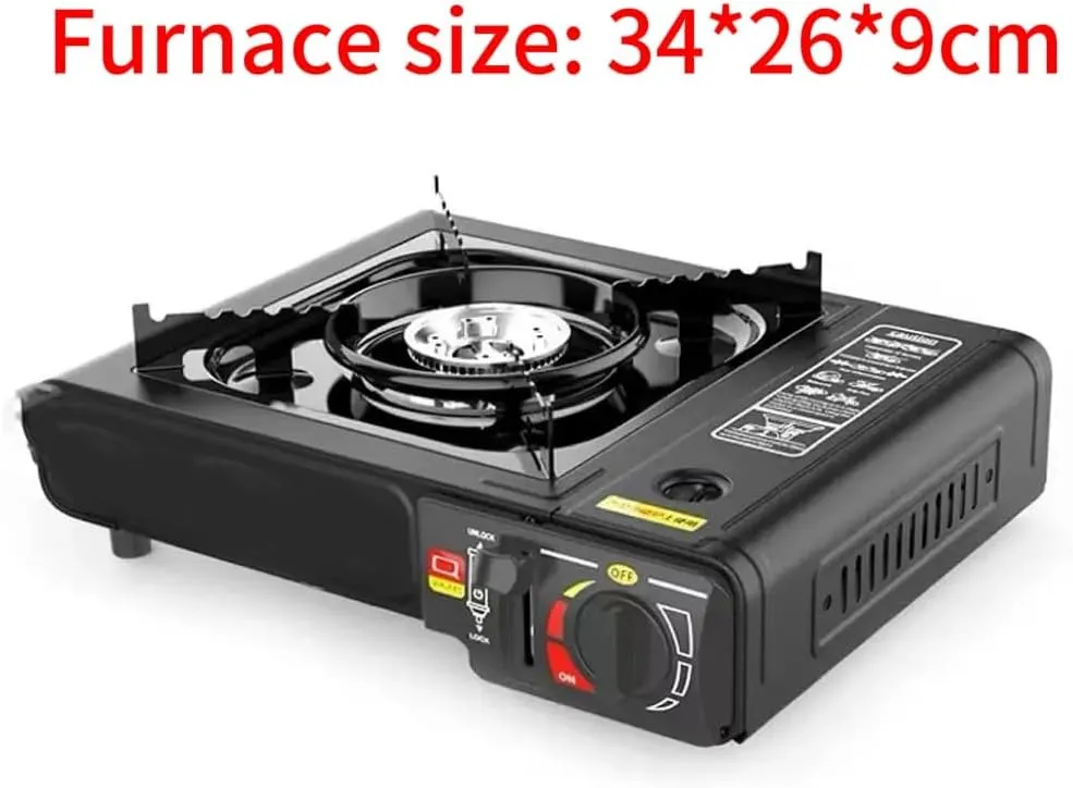 Portable butane camping stove, camping stove outdoor cooking, 2900W , windproof portable stove burner with portable suitcase, suitable for emergency situations, road trips, hiking, camping essentials