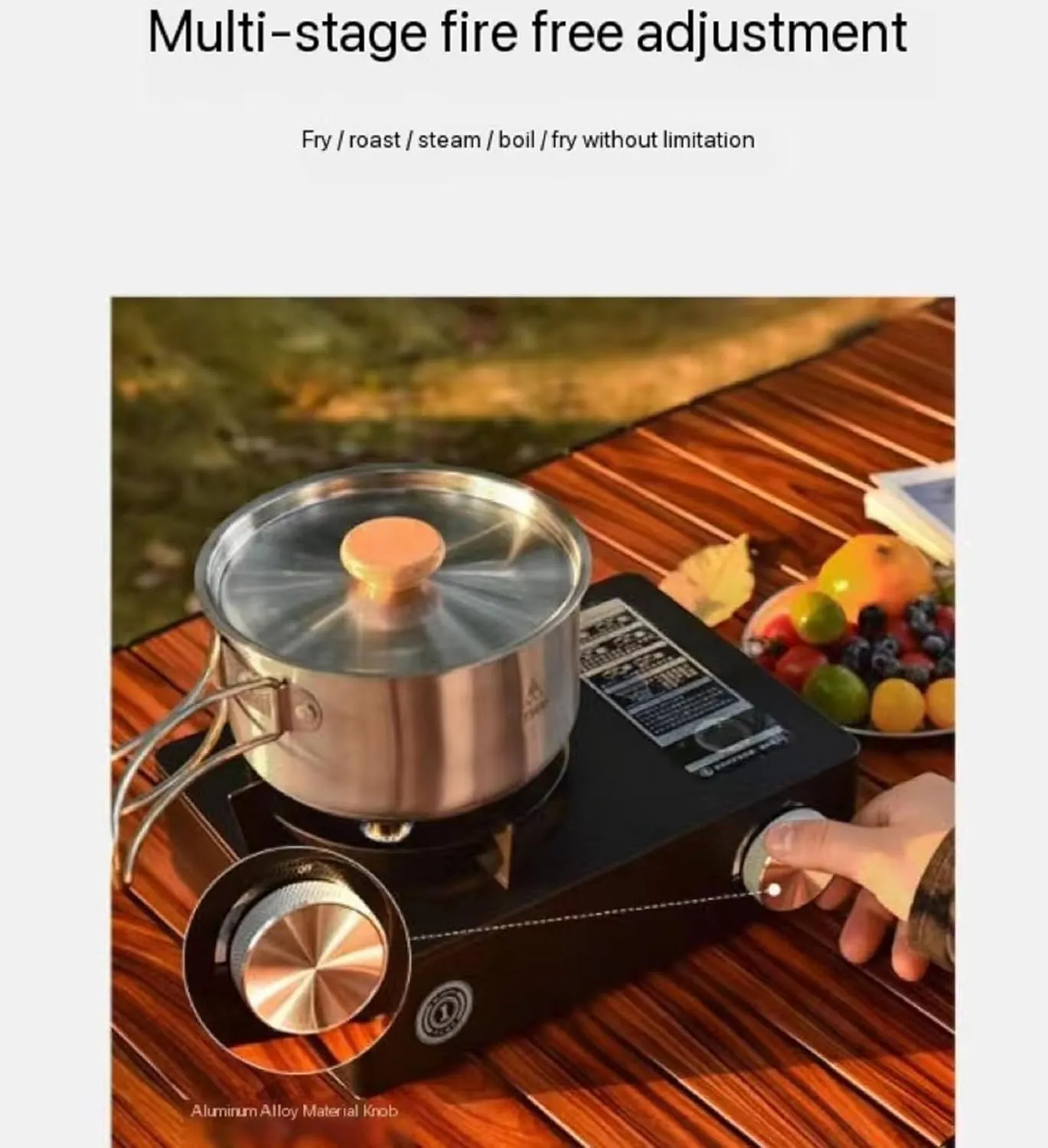 Portable Butane Stove, Single Burner Gas Stove, Camping and Backpacking Must,Ignite with an Igniter or Lighter