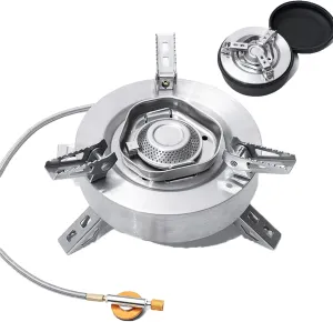 Portable Butane Stove with Storage Box Camp Kitchen Equipment Outdoor Gas Stove Hurricane Stove Single Burner Camp Stove Camping Cooking Stove