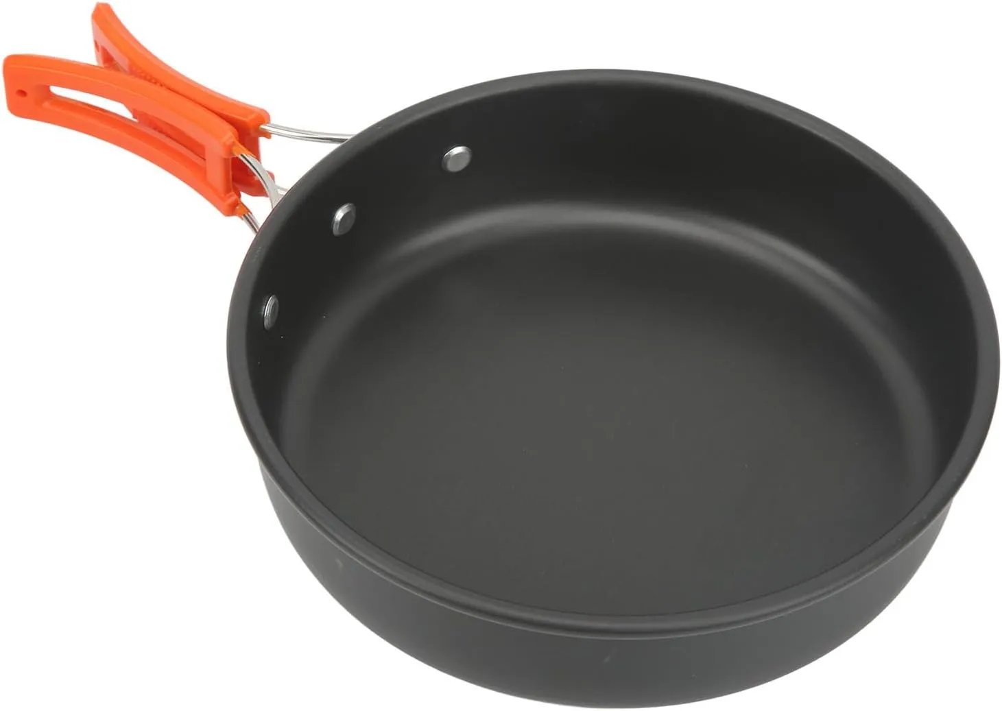 Portable Camping Cookware Mess Kit, Lightweight Aluminum Oxide Pots Pans Set, Foldable Cutlery, Easy Carry for Backpacking Hiking