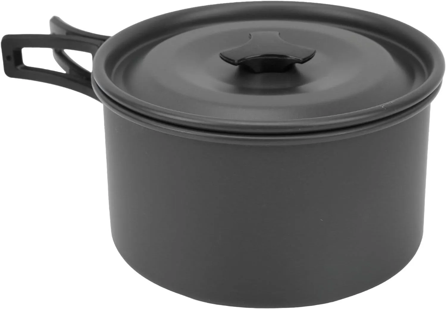 Portable Camping Cookware Mess Kit, Lightweight Backpacking Cooking Set, Hard Oxidized Aluminum Pots Pans with Foldable Cutlery, Easy to Carry for Outdoor Adventures