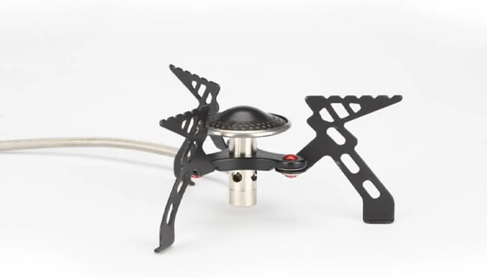 Portable Camping Gas Stove Folding Gas Stove for Outdoor Backpacking Hiking, Black/1544
