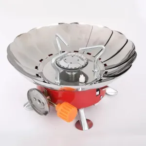 Portable Camping Stoves Backpacking Stove with Piezo Ignition Stable Support Wind-Resistance Camp Stove for Outdoor Camping Hiking Cooking