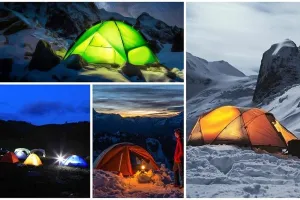 Portable COB LED Camping Light Collapsible Camping Lantern Tent Lights for Outdoor Camping Hiking