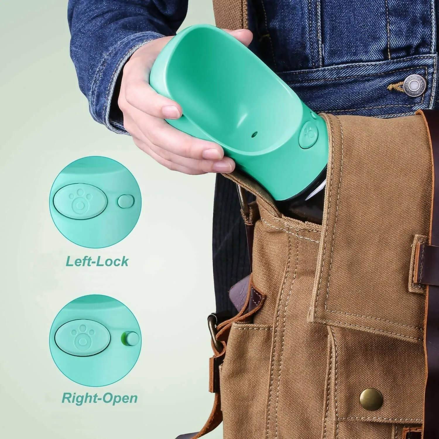 Portable Dog Water Bottle 350ml Leak-Proof Pet Water Dispenser for Dogs & Cats ( Multicolor )