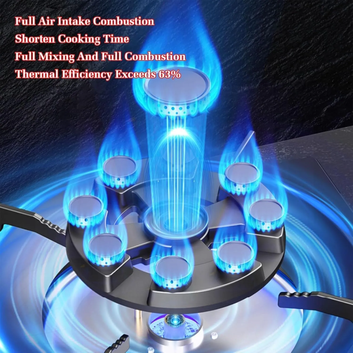 Portable Double Burner Outdoor Gas Stove Propane Cooker, 99 Minutes Timer(NG)