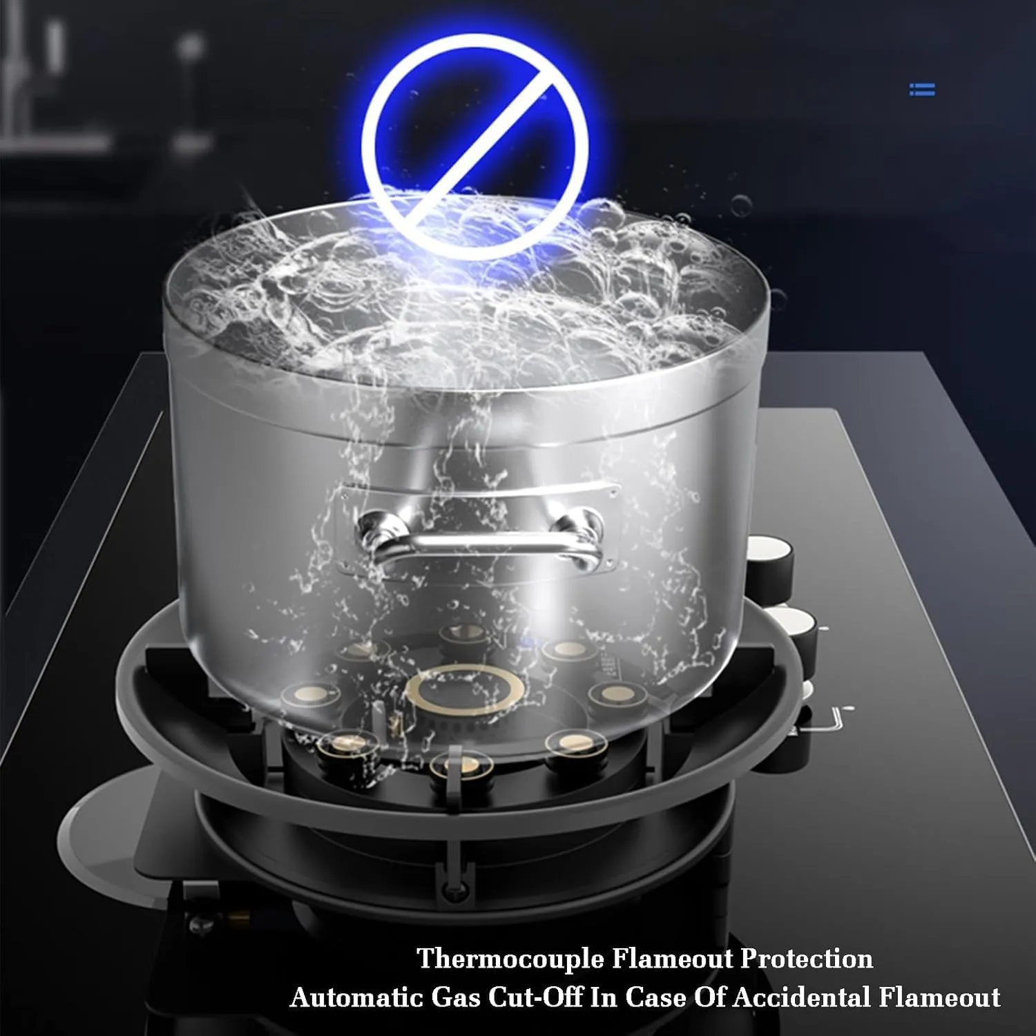Portable Double Burner Outdoor Gas Stove Propane Cooker, 99 Minutes Timer(NG)