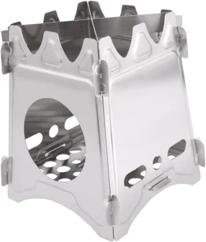 Portable Folding Stove Stainless Steel Outdoor BBQ Mini Camping Cookware Burning Camper Stove