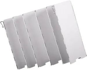 Portable Folding Stove Windshield Plates Windscreen for Outdoor Cooking Camping and Hiking Lightweight Gas Burner Protector Easy to Clean