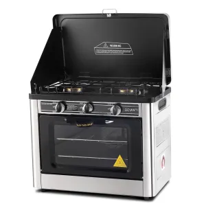 Portable Gas Camping Oven Cooktop Outdoor Caravan Stove Cooker Steel