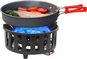 Portable Gas Stove, 72,000 BTU Camping Stove with 3 Adapters Outdoor Windproof Cooking Burner with Adjustable Gases Valve For Home, Yard, Camping,Other Indoor Or Outdoor Uses