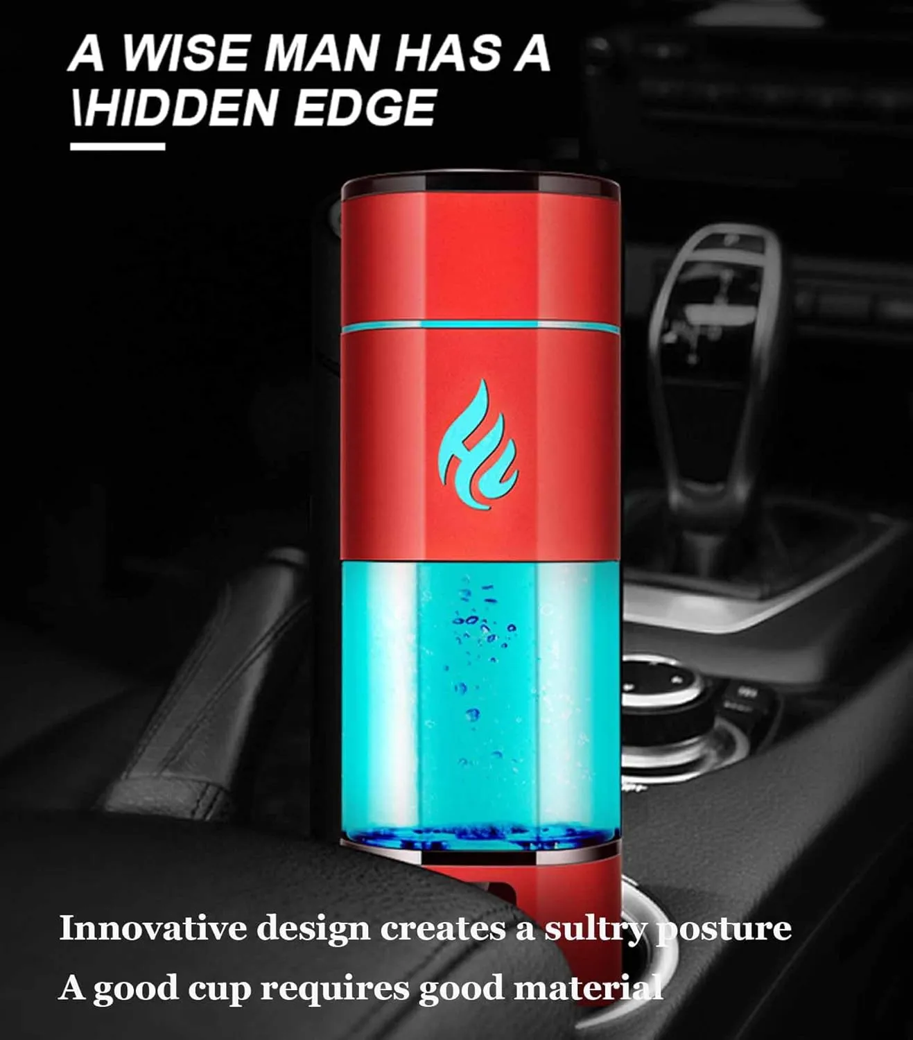 Portable Hydrogen-Rich Water Bottle, SPE Technology, Water Hydrogen Generator 5000 PPB, H2 Electrolysi Lonizer Maker Water Cup, for Travel Fitness