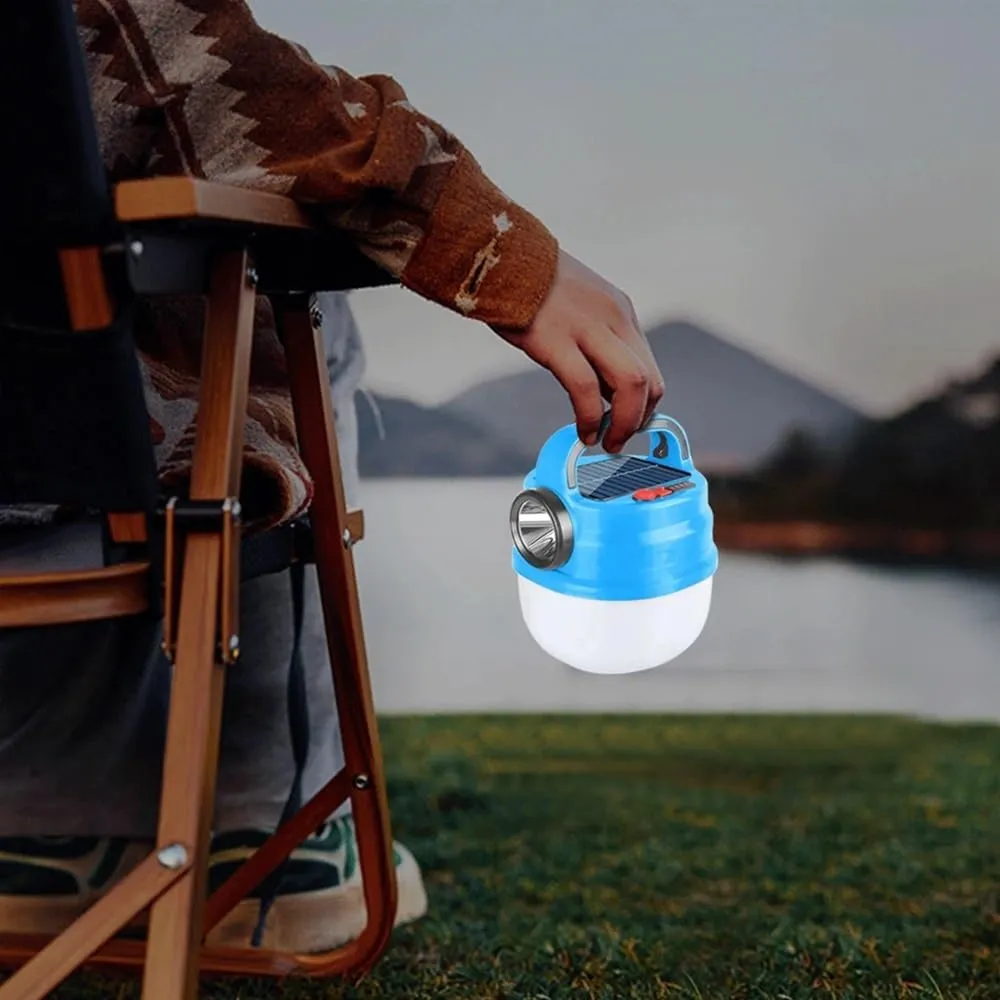 Portable Outdoor Camping Light, Solar Powered and USB Rechargeable Camping Tent Light,Camping Lights, Emergency Lights,Hanging Tent Light