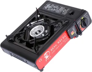 Portable Outdoor Gas Cooker Stainless Steel BBQ Stove Windproof Easy to Use Perfect for Camping Picnic Hiking