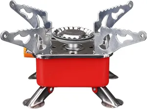 Portable Propane Gas Camping Stove with Single Burner, 2800W Collapsible Windproof Camp Stove, Great for Outdoor Cooking, Backpacking, Hiking and Picnic