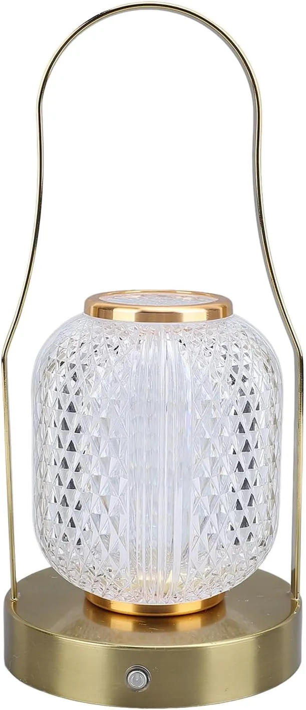 Portable Rechargeable Cordless Lantern with LED Table Lamp, 3600mAh Battery Operated with Touch Stepless Dimming, Suitable for Home, Bedroom, Camping and Outdoor Activities