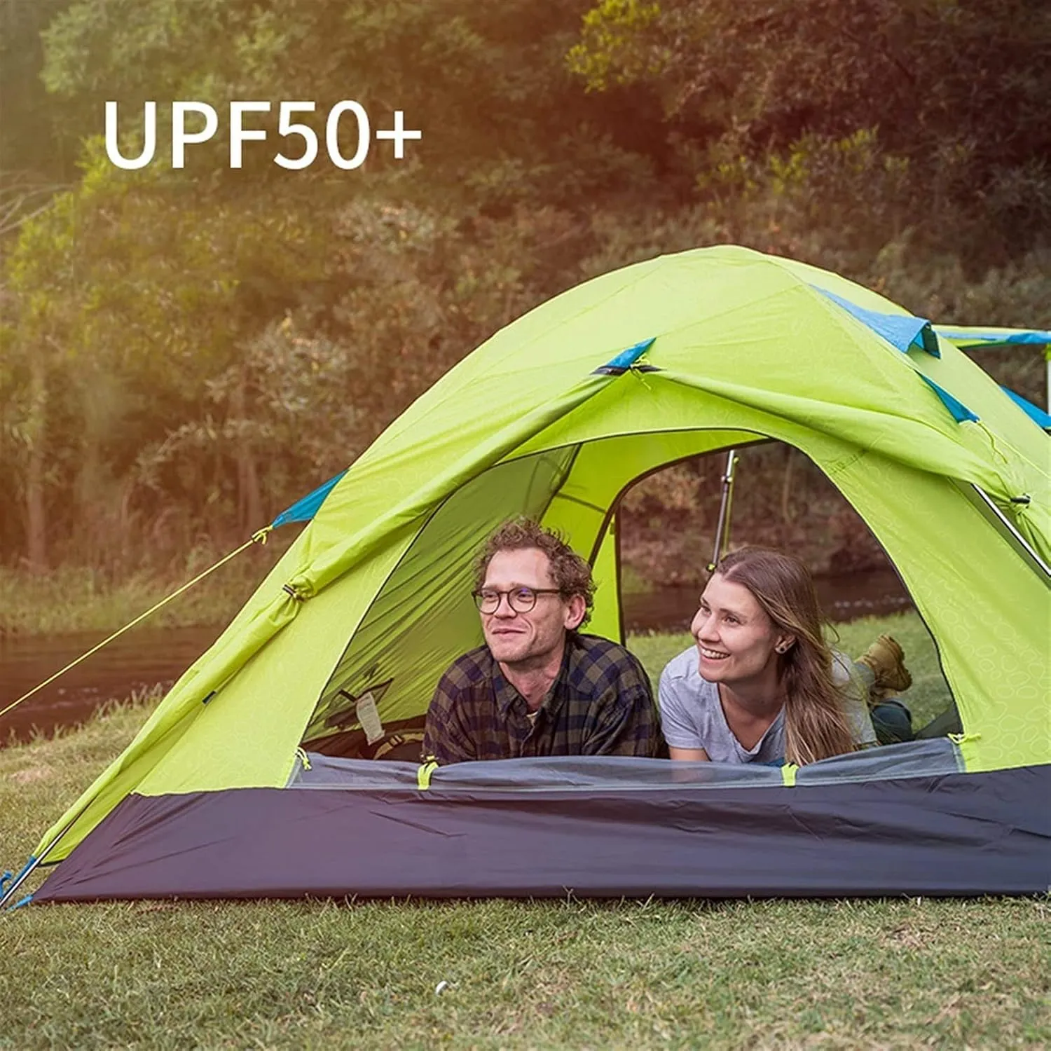 Portable Tent Tent Ultralight Easy Set up and Carry Family Tent,Rainproof Backpackitent for Campihikioutdoor Outdoor (Blue 2 Person)