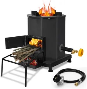 Portable Wood Burning Rocket Stove - Outdoor Camping Stove - Smokeless Biomass Stove for Survival, Backpacking, Outdoor Cooking