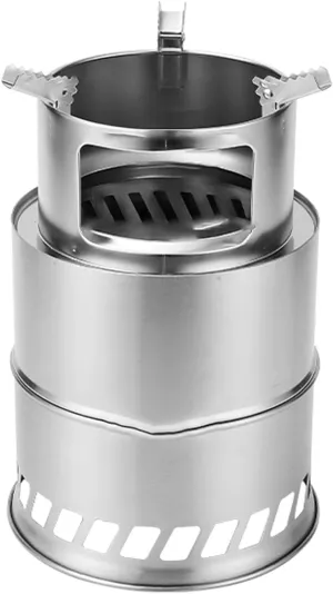 Portable Wood Stove,Camp Stove Wood,Foldable Camping Stainless Steel Stove, for Backyard Barbecue Outdoor Camping/L