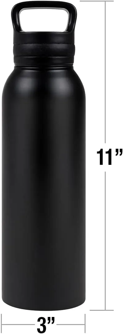 Power Rangers: Dino Fury OFFICIAL Blue Ranger Character 24 oz Insulated Canteen Water Bottle, Leak Resistant, Vacuum Insulated Stainless Steel with Loop Cap