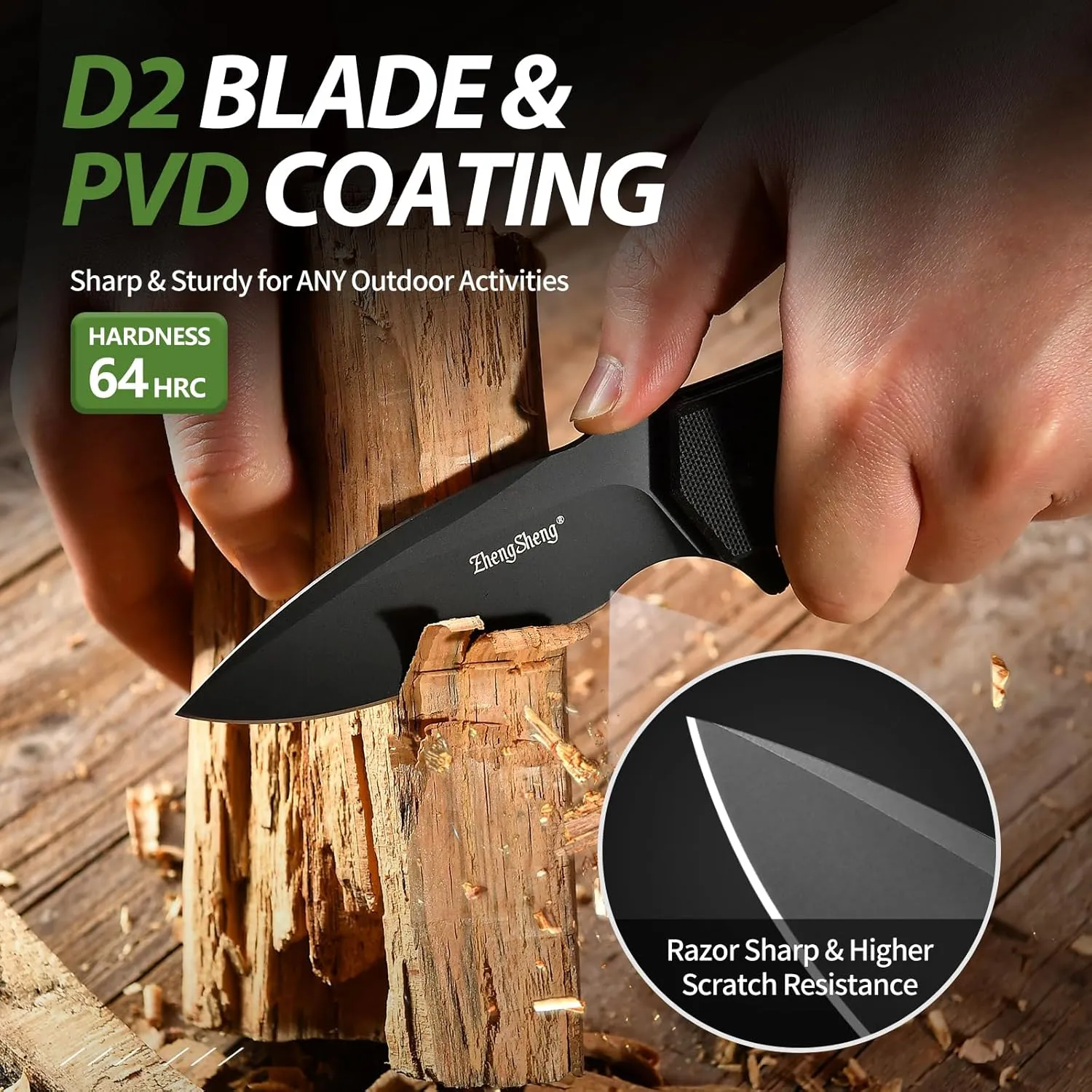 Praxis Folding Pocket Knife, 3.6" PVD Titanium Coating D2 Steel Blade Foldable Knife with G10 Handle Lightweight Camping Survival Hiking Knives