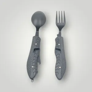 PrepPro Tactical Multi-Utensil | 3-in-1 Knife, Fork & Spoon for Camping & Survival