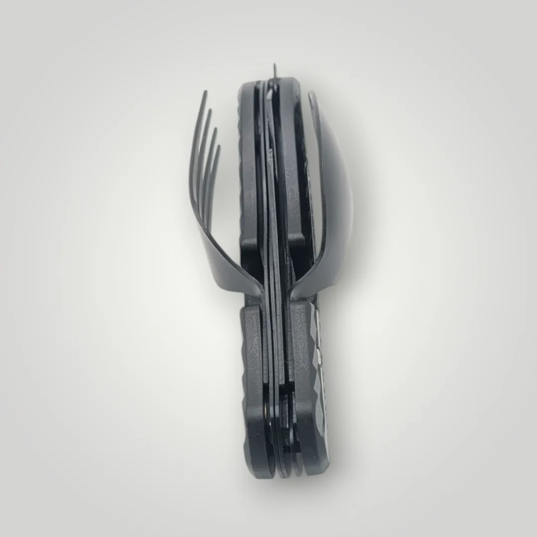 PrepPro Tactical Multi-Utensil | 3-in-1 Knife, Fork & Spoon for Camping & Survival
