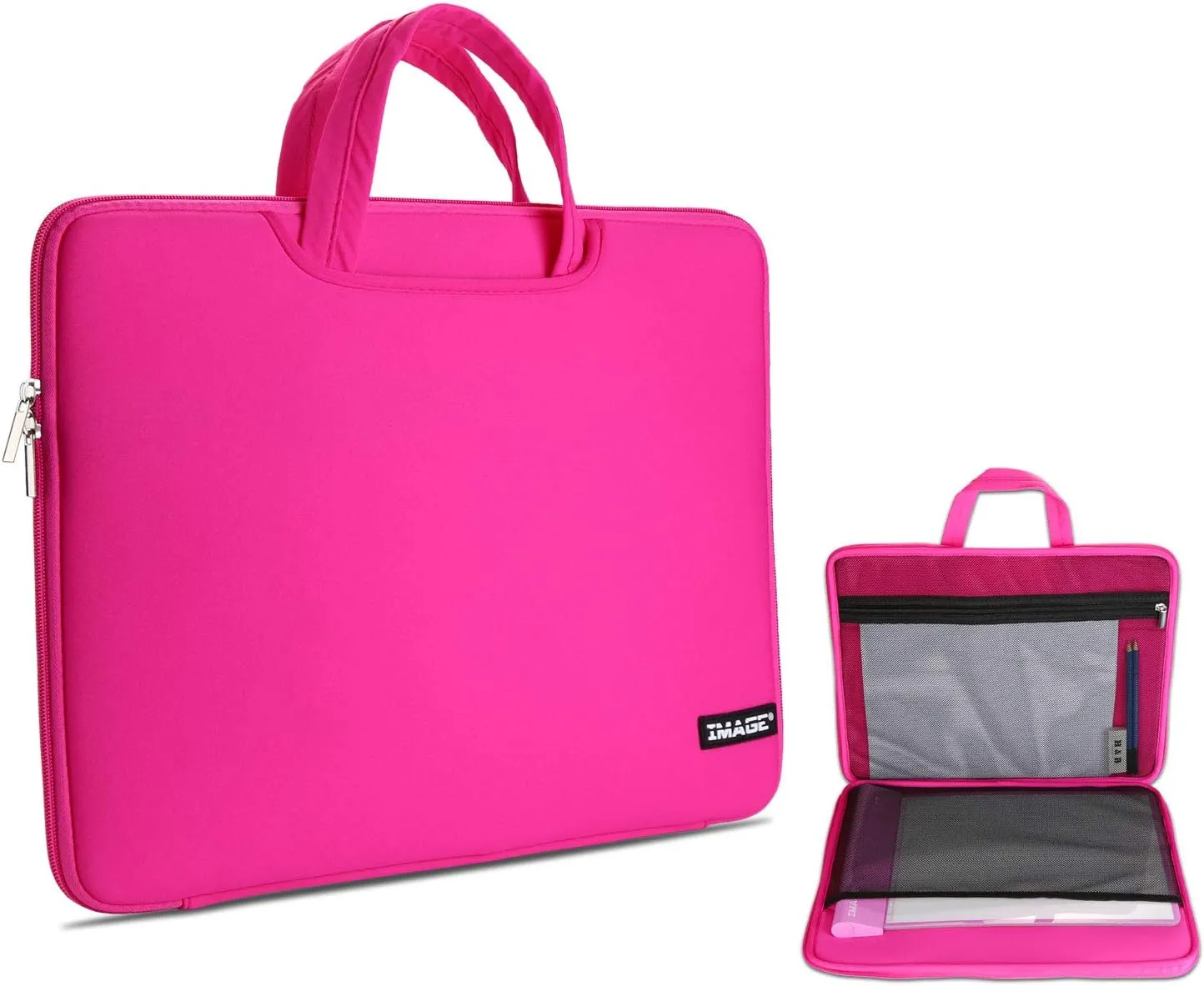 Protective Case for A4 Tracing LED Light Pad, Carrying Bag Travel Storage Case Pouch Cover with Pockets, for Laptop, Notebook, Most Tracing Light Table Pink