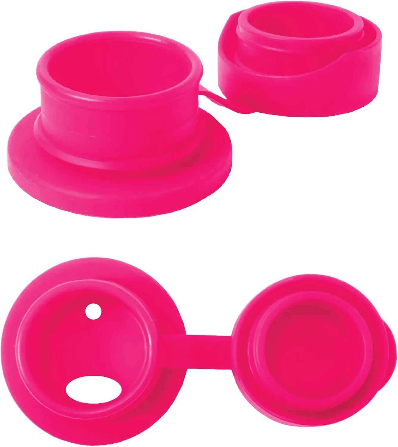Pura Sport 18 oz / 550 ml Stainless Steel Water Bottle with Silicone Sport Flip Cap & Sleeve, Pink Swirl