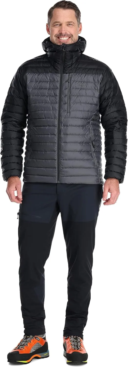 Rab Men's Microlight Alpine 700-Fill Down Hooded Puffer Jacket for Hiking & Skiing