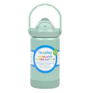 Re-Play - 12 Oz Insulated Recycled Stainless Steel Water Bottle, Sage