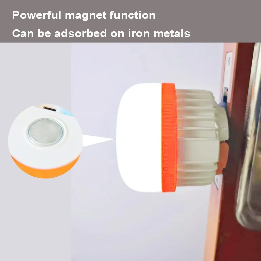 Rechargeable Camping Lantern Collapsible 100W Light Portable Hanging Magnetic Magnet High Light Brightness with Hook Led Bulb USB Retractable Tent Hiking Outdoor Emergency Lamp 4 Set