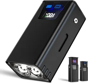 Rechargeable Flat EDC Flashlight 1200 Lumens – Expandable Design LED Pocket Flashlight with Magnetic Base, USB-C Charging, 8 Modes, IPX6 Waterproof, for Home, Camping, Emergency (Black)