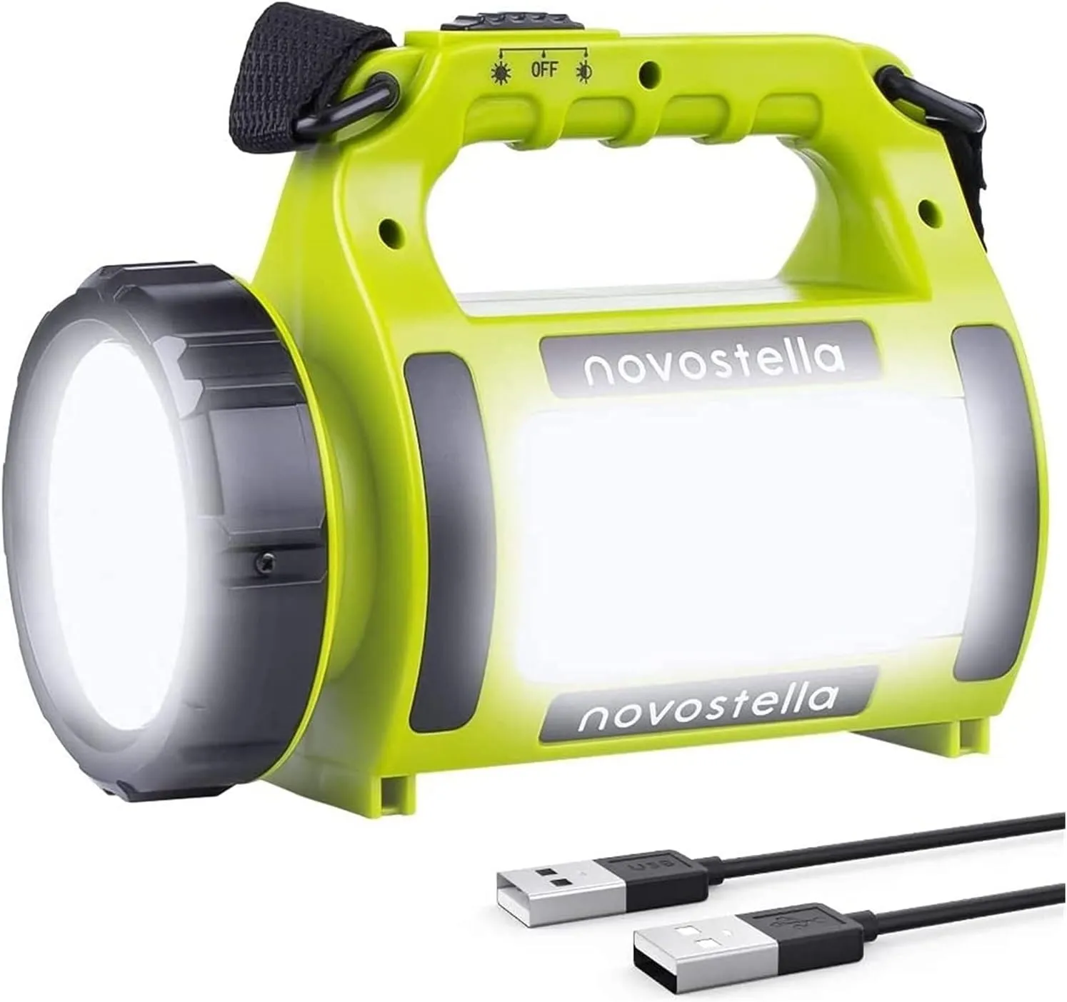 Rechargeable LED Torch, Multi-Functional Camping Light, Waterproof Outdoor Spotlight Searchlight, High Power Beam Flashlight, 650lm Lightweight Lantern, 2000mAh Battery