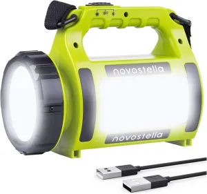 Rechargeable LED Torch, Multi-Functional Camping Light, Waterproof Outdoor Spotlight Searchlight, High Power Beam Flashlight, 650lm Lightweight Lantern, 2000mAh Battery