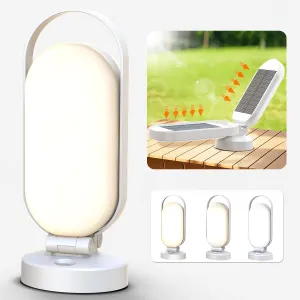 Rechargeable Solar Camping Lantern, 5000mAh Battery Powered LED Light, Foldable Dimmable Waterproof Camping Essentials, Lamp for Power Outages, Hurricane, Camping Gear, Emergency, Indoor