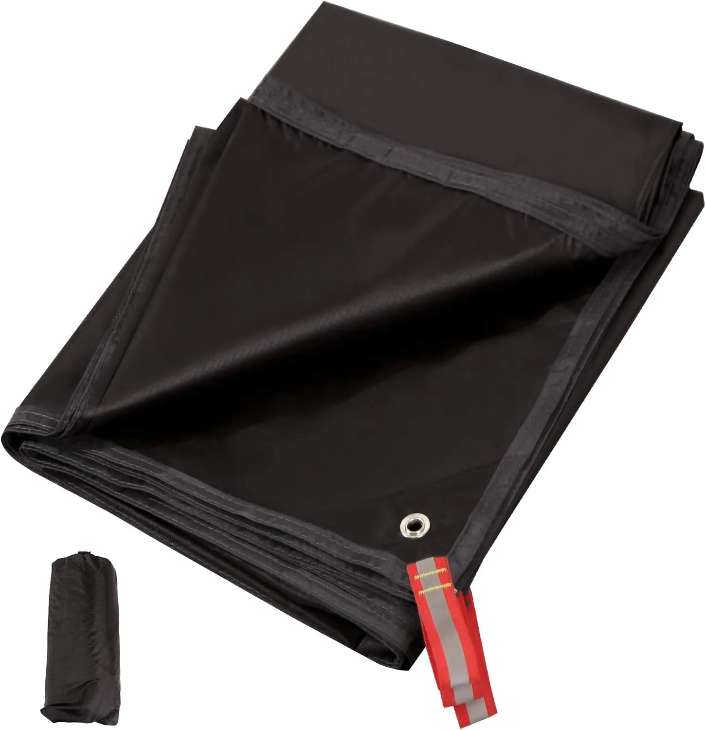 REDCAMP Ultralight Tent Footprint, PU 2000 Waterproof Camping Tent Tarp with Drawstring Carrying Bag for Ground Camping Hiking (95"x87" UL Black)