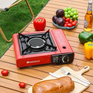 REDSUN C3 Red Outdoor Camping Stove, Portable Hearer, With a Back Stand, Can be used as both a Camping Stove and a Heater