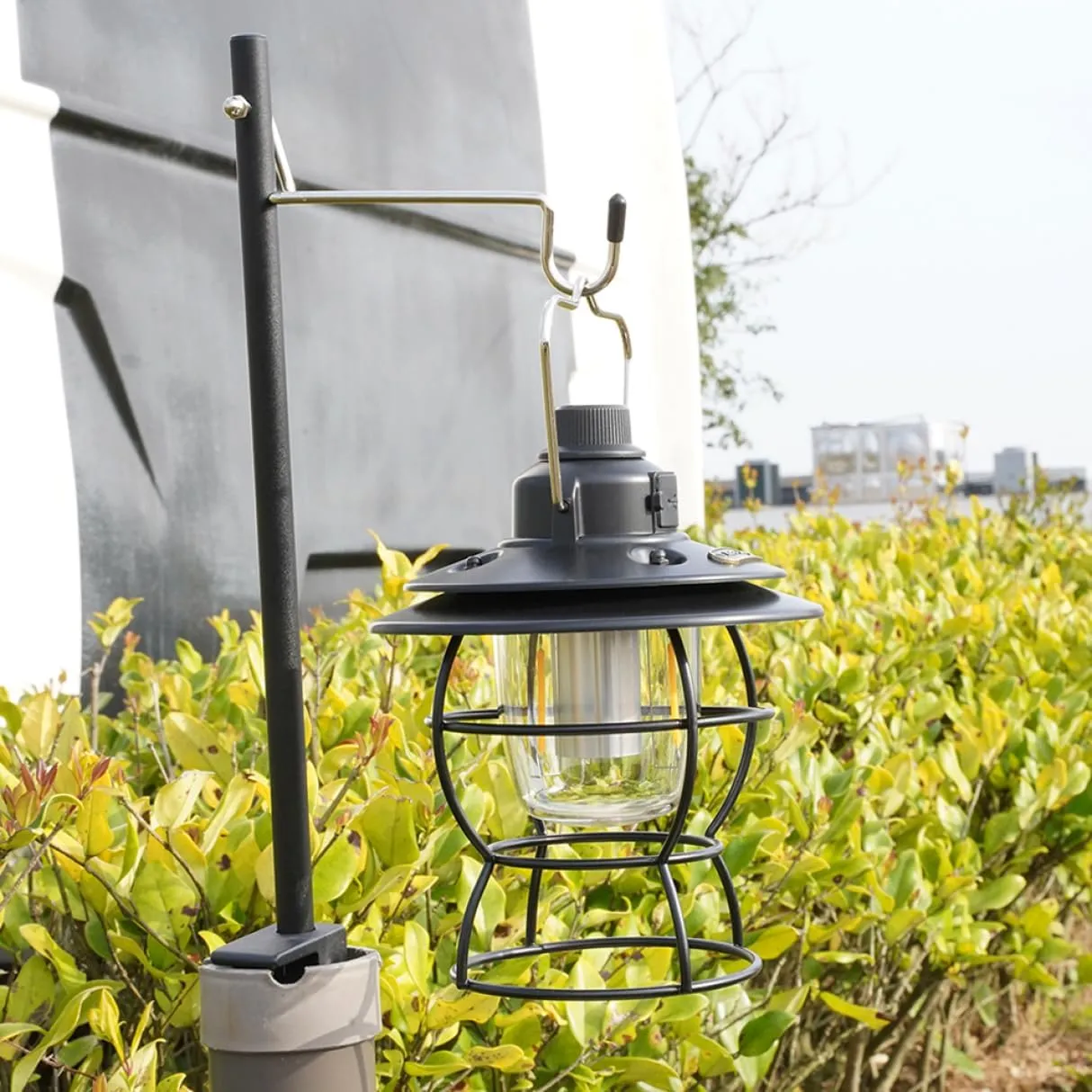 Retro Camping Light USB Rechargeable Camping Lantern Portable Tent Light for Travel Fishing Hiking